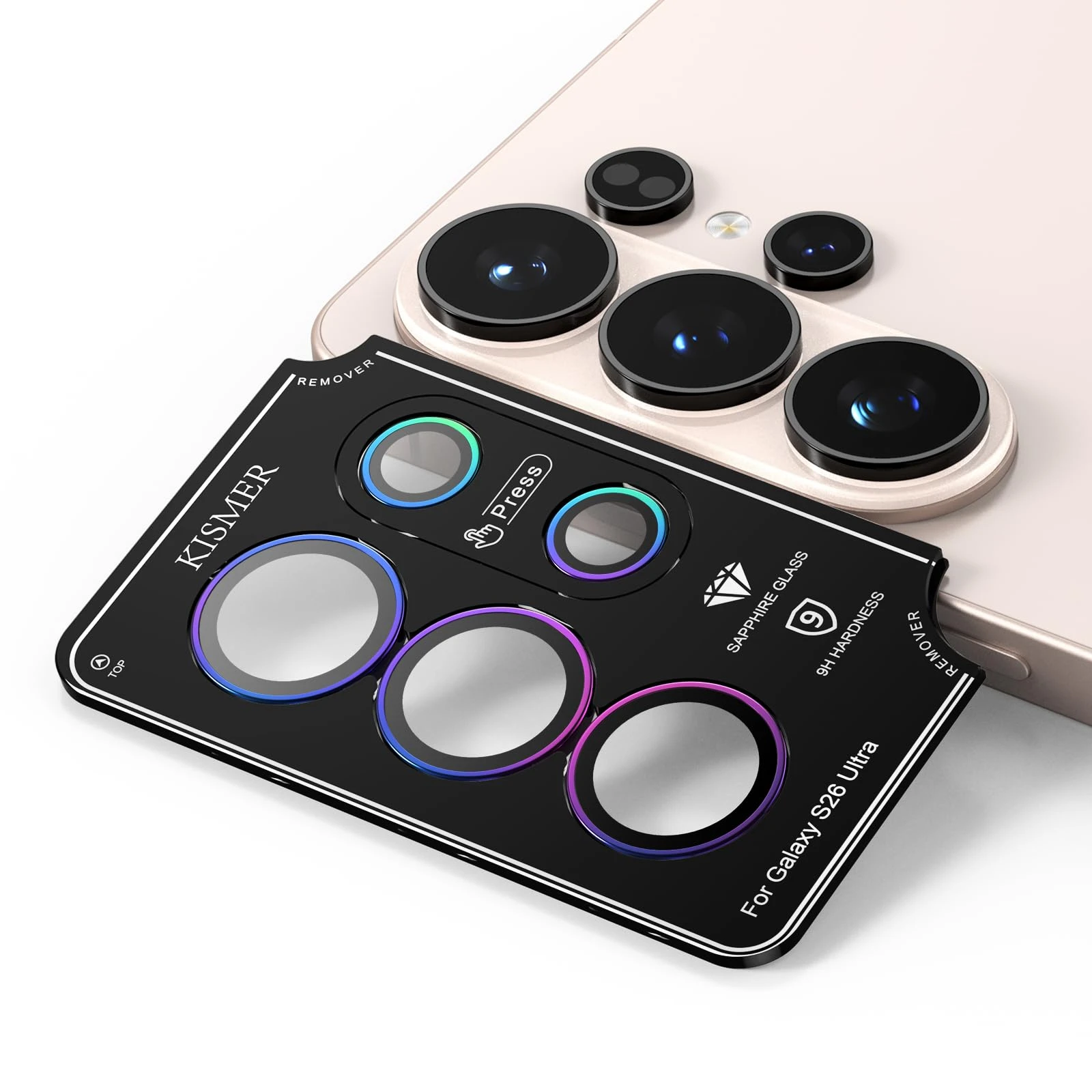 for Samsung Galaxy S26 Ultra Camera Lens Protector,Premium Sapphire Glass 9H Hardness with Aluminum Edging, Case Friendly, Colorful