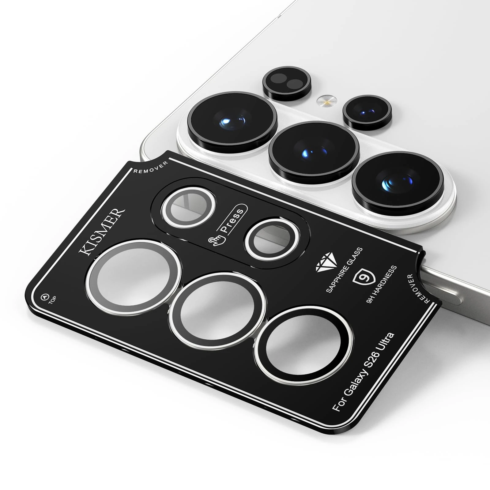 for Samsung Galaxy S26 Ultra Camera Lens Protector,Premium Sapphire Glass 9H Hardness with Aluminum Edging, Case Friendly, Silver